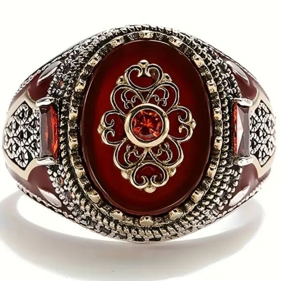 Men's Vintage Alloy Statement Ring - Picture 7 of 7